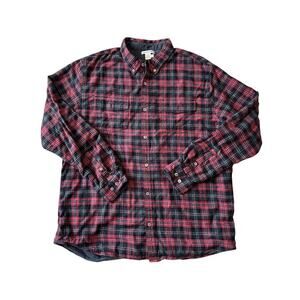 Carbon2Cobalt Long sleeve, button down, Flannel; shirt; jacket; size LG/TALL